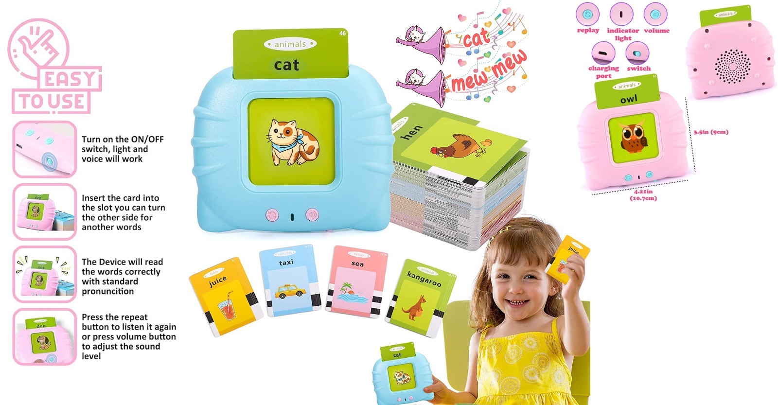 Talking Flash Cards Educational Toy